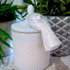 Raindrop Gloss White Glass