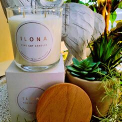 Sienna Glass/Beechwood Lid Holds 395gms